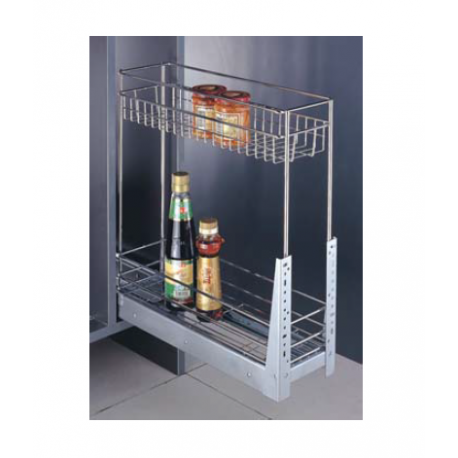 CESTELLO PER CUCINE IN ACCIAIO CROMATO - MM. 95 X 475 X 510 H Acces... CESTELLO PER CUCINE IN ACCIAIO CROMATO - MM. 95 X 475 X 510 H Acces...